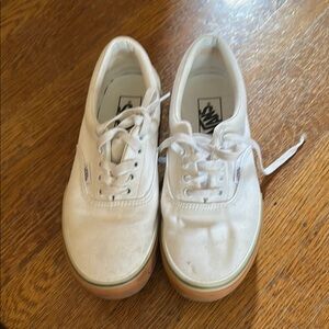 Vans stacked authentic White size 8.5 woman RARE